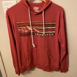Red hoodie snowbasin Utah